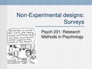 Non-Experimental designs: Surveys