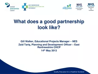 What does a good partnership look like?
