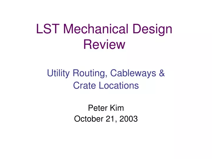 lst mechanical design review