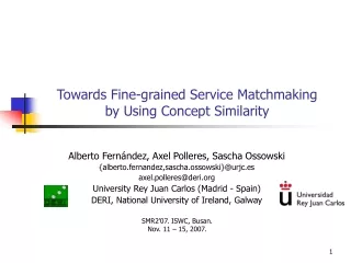 Towards Fine-grained Service Matchmaking  by Using Concept Similarity