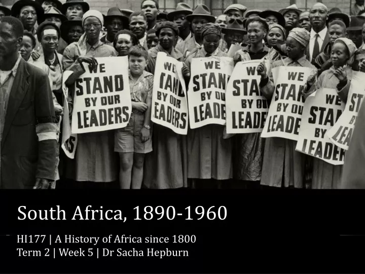 south africa 1890 1960