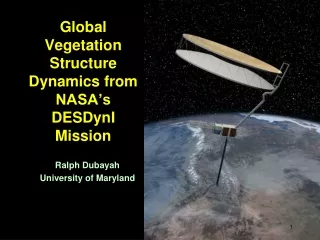 Global Vegetation Structure Dynamics from NASA’s DESDynI Mission