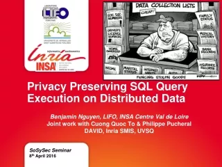 Privacy Preserving SQL Query Execution on Distributed Data