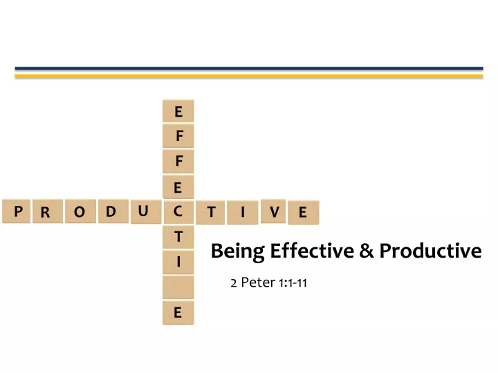 being effective productive