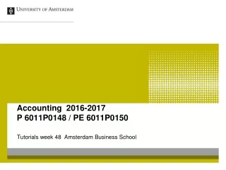 Accounting  2016-2017 P 6011P0148 / PE 6011P0150
