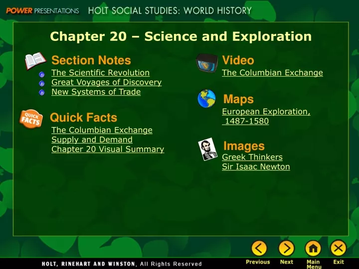 chapter 20 science and exploration