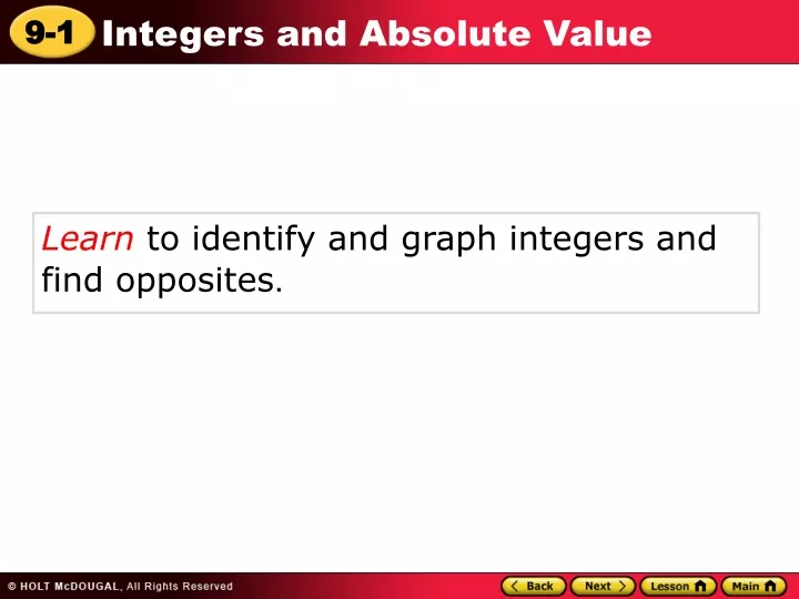 learn to identify and graph integers and find