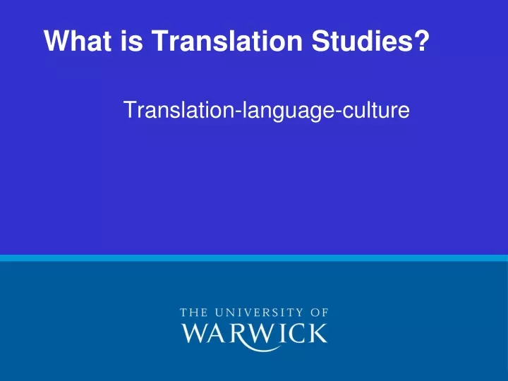 what is translation studies