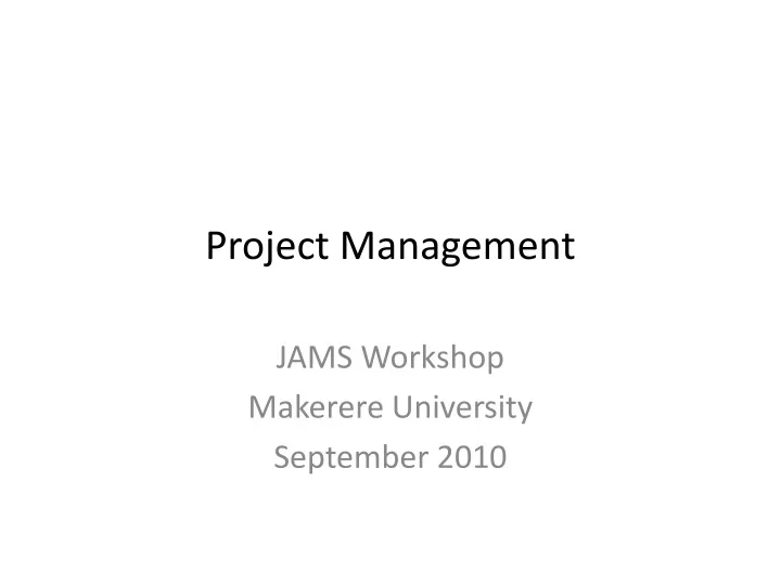 project management