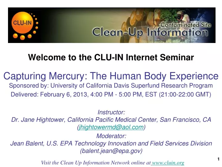 welcome to the clu in internet seminar