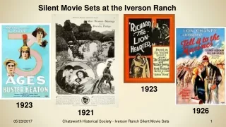 Silent Movie Sets at the Iverson Ranch