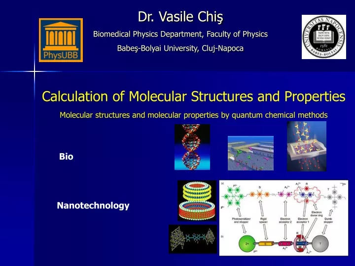 dr vasile chi biomedical physics department