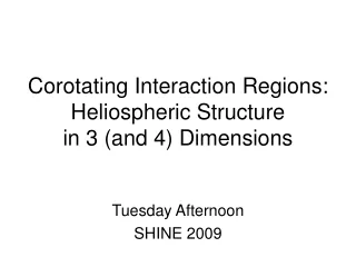 Corotating Interaction Regions:  Heliospheric Structure in 3 (and 4) Dimensions