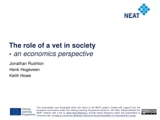 the role of a vet in society an economics perspective