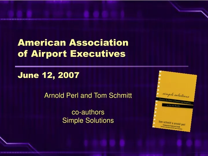 american association of airport executives june 12 2007
