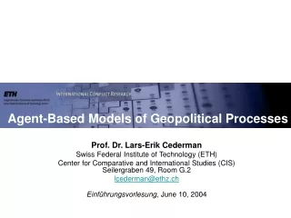 Agent-Based Models of Geopolitical Processes