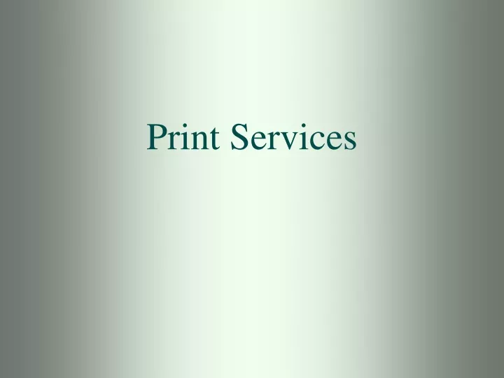 print services