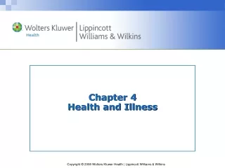 Chapter 4 Health and Illness