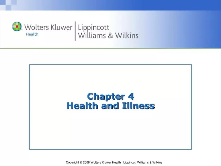 chapter 4 health and illness