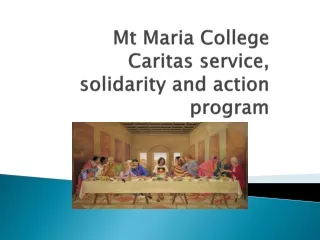 Mt Maria College Caritas service,  solidarity and action program