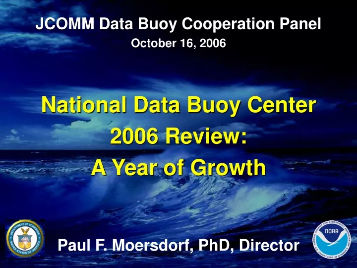 jcomm data buoy cooperation panel october 16 2006