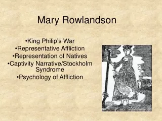 Mary Rowlandson