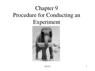 Chapter 9   Procedure for Conducting an Experiment