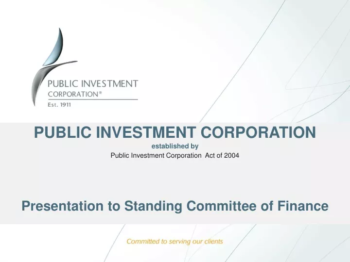 public investment corporation established
