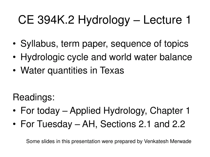 ce 394k 2 hydrology lecture 1