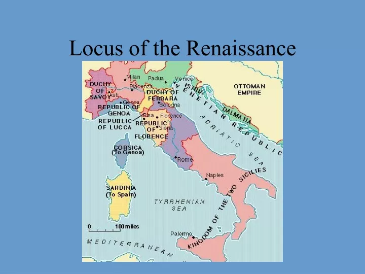 locus of the renaissance
