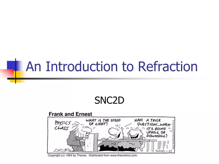 an introduction to refraction