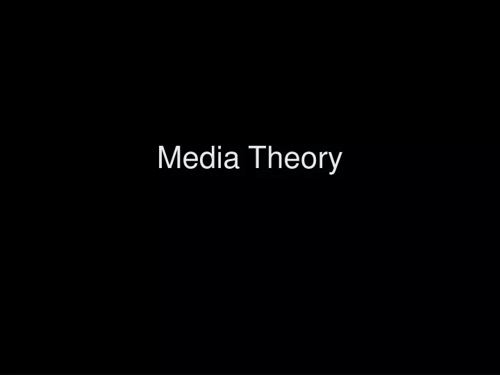 media theory