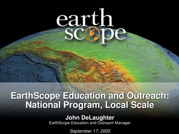 earthscope education and outreach national