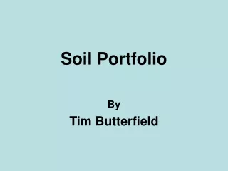 Soil Portfolio
