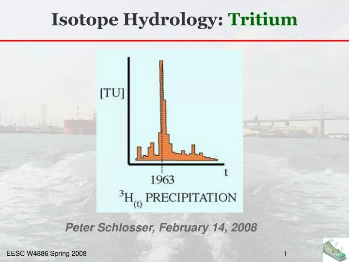 isotope hydrology tritium