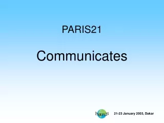 PARIS21  Communicates