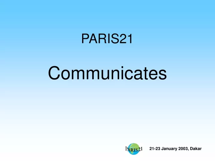 paris21 communicates