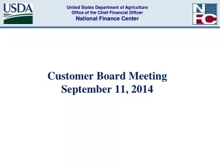 Customer Board Meeting  September 11, 2014