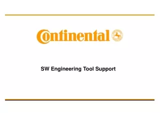 SW Engineering Tool Support