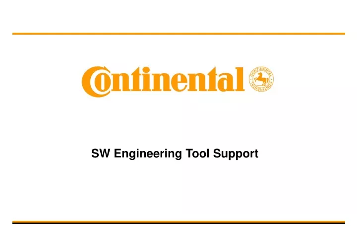 sw engineering tool support