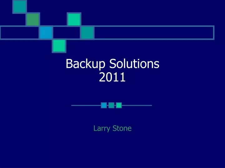 backup solutions 2011