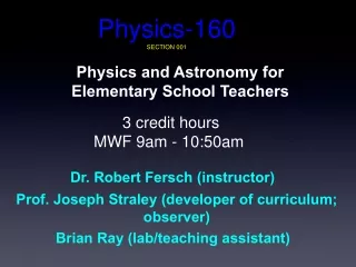 Physics-160 SECTION 001