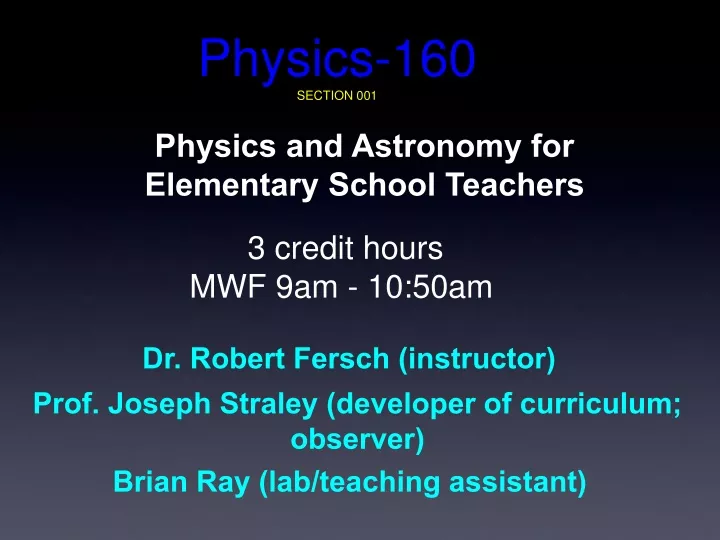 physics 160 section 001
