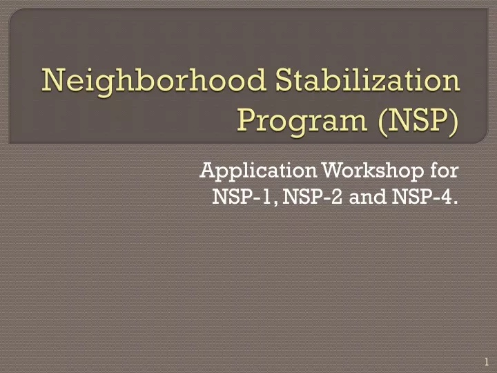 neighborhood stabilization program nsp