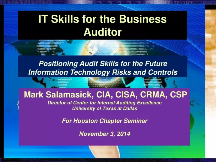 it skills for the business auditor