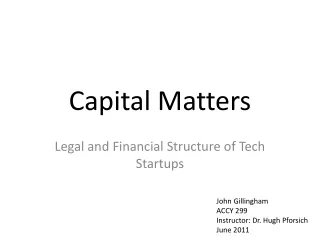 Capital Matters
