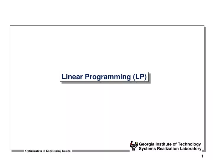 linear programming lp