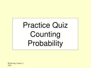 Practice Quiz Counting Probability