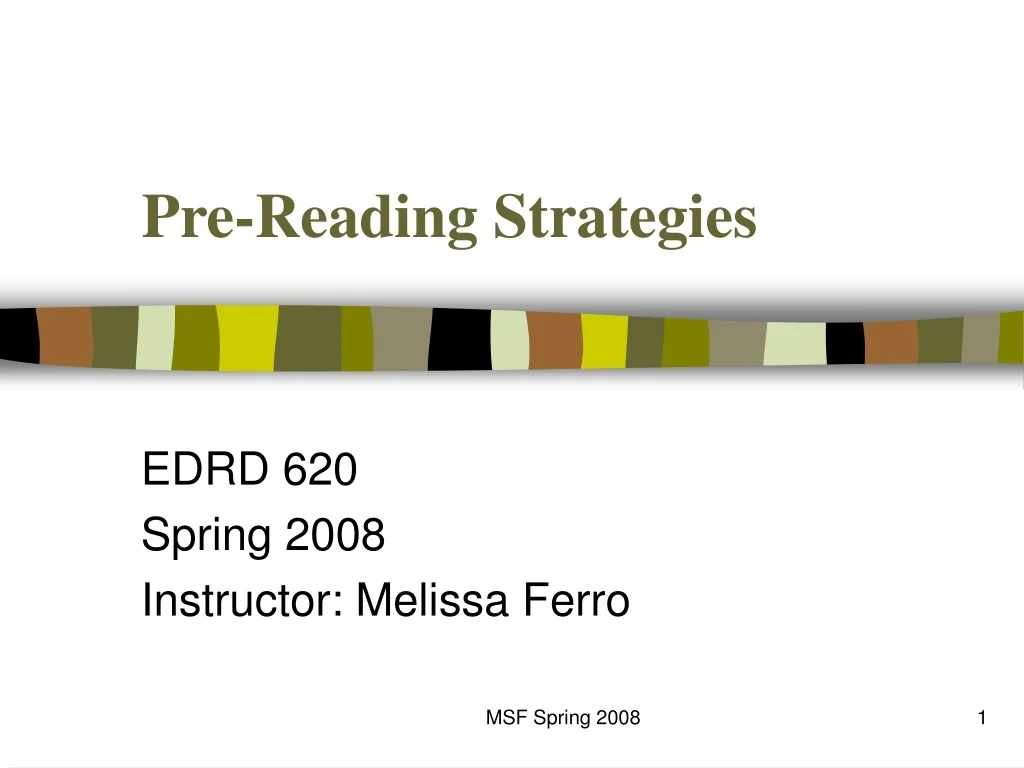 PPT - Effective Pre-Reading Strategies for Engaged Learning PowerPoint ...