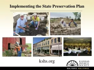 Implementing the State Preservation Plan